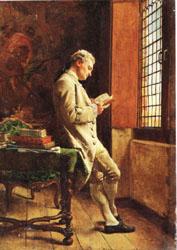 Ernest Meissonier The Reader in White China oil painting art